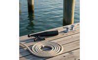 Exposed Socket Three-Prong Boat Hook Tapered Handle Boat Hook Black Nautical Gear for Marine Use