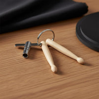 2 Pieces Portable Drum Key Keychain Decorative Tiny Drum Stick Key Loop Long-Lasting for Rehearsal