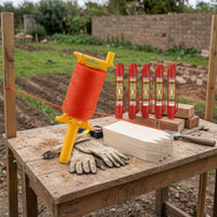 Bricklayer Line Kit High-Visibility Masonry Line Kit Knot-Resistant Tools for Masons, Builders, Bricklaying, Construction Sites, Gardens