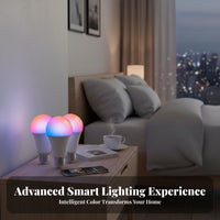 10W E27 Bulb Music Sync WiFi Smart Bulb WiFi Voice-Alternating Current Tivated Light 16 Million Hues No Hub Required for Parents