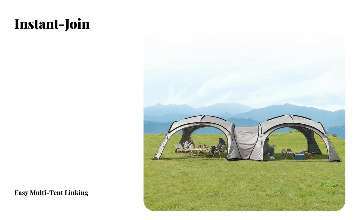 Zippered Enclosure Spherical Camping Shelter Windproof Canopy Tent Waterproof Gazebo Weather Resistant for Campers, Outdoor Enthusiasts, Families, Backyard, Picnic, Picnics, Beach