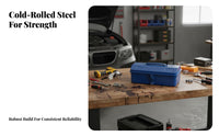 Multi-Functional Hand-Carry Tool Case Portable Toolbox Heavy-Duty Utility Box Reinforced Bottom for Repairmen, DIY Enthusiasts, Homeowners