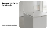 Coated Ed Finish Dustproof Safeguarding Showcase High Clarity Acrylic Display Box Highly Transparent Floor Standing Display Cabinet Stable Structure for Collectors, Art Enthusiasts, Retailers, Exhibition, Retail Shop, Home Decor, Living Room