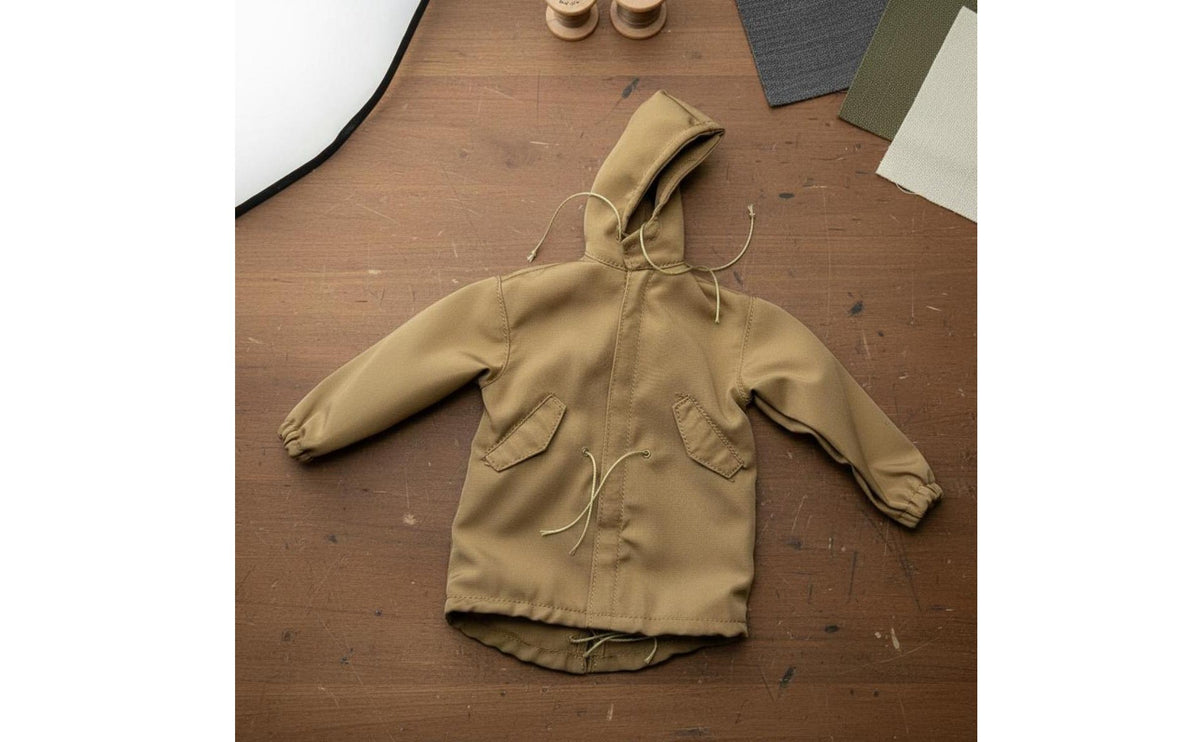 1/6 Scale Clothes Functional Fastener 1/6 Scale Doll Jacket Doll Outerwear Adjustable Drawstrings BJD Utility Jacket Soft