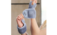 Blue Adjustable Weighted Cuffs Patterned Cuffed Weight Set Hook-and-Loop Weighted Ankle Cuffs Padded