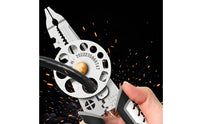 Industrial Grade Wire Stripper Pliers Rotating Wheel Wire Stripping Pliers Multi-Function Hand Tool Ergonomic Handle for Electricians, Wiring Work, Electrical Repair