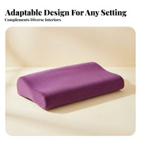 Slow Rebound Memory Foam Pillow Breathable Contour Memory Foam Pillow Removable Washable Cover for Adults, Back Sleepers, Spa, Home, Bedroom