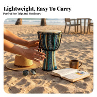 Lightweight Djembe Portable Rope-Tuned Djembe Beginner Friendly African Drum Rich Resonant Sound for Children, Beginners, Music Education, Jam Sessions, Live Performance, Outdoor Gathegaskets