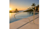 Swimming Pool Handrail Stainless Steel Pool Handrail with Base Plate Rustproof Hardware for Homeowners, Backyard
