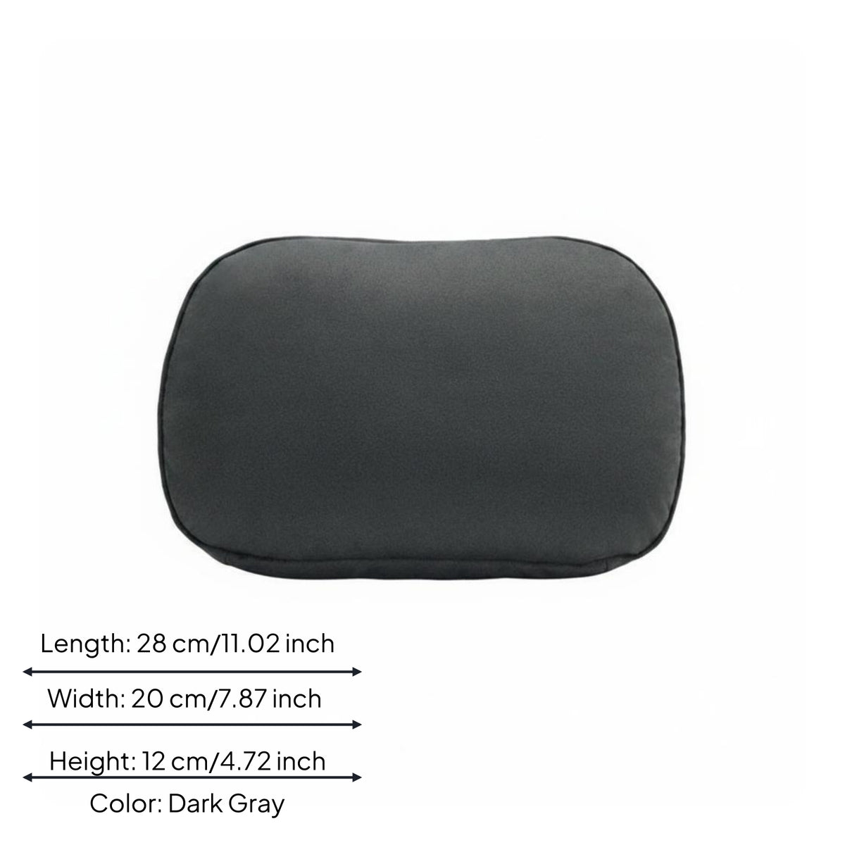 Rounded Corners Car Headrest Pillow Even Padded Headrest Pillow Finished Border Car Seat Neck Support Cushion