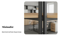 Room Divider with Shelves Minimalist Design Industrial Room Divider Bookcase Multi-Functional Freestanding Partition Screen for Retail Store, Entryway