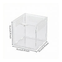 Clear Acrylic Terrarium Transparent Reptile Enclosure Secure Enclosure Compact for Pet Display