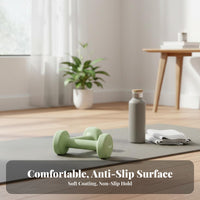 Non-Slip Grip Solid Cast Iron Dumbbell Ergonomic Handle Fixed Weight Dumbbell Compact Design Anti-Roll Hand Weight Easy to Clean for Women, Beginners, Home Gym, Full Body Workout