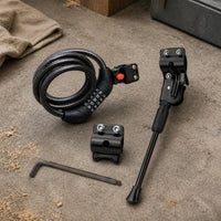 Mountain Bike Kickstand with Lock, Adjustable Side Stand for 22-29 inch Wheels & 700c Bikes
