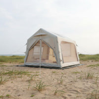 Spacious Interior Quick Setup Air Tent Waterproof Inflatable Camping Tent 4-8 Person Capacity House Design Outdoor Shelter Windproof for Families, Groups, Festivals, Backyard