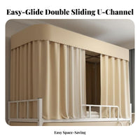 Bunk Bed Curtain Set Blackout Dormitory Supply Dustproof for Students, Teenagers