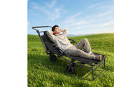 All Terrain Cart with Adjustable Backrest Heavy Duty Reclining Cart Easy to Store Folding Wagon Compact for Campers, Outdoor Enthusiasts, Camping, Picnics, Beach