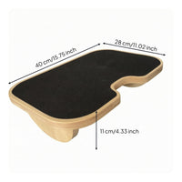 Ergonomic Under-Desk Footrest Raised Wooden Footrest Compact Foot Rest with Non-Slip Surface Portable for Students