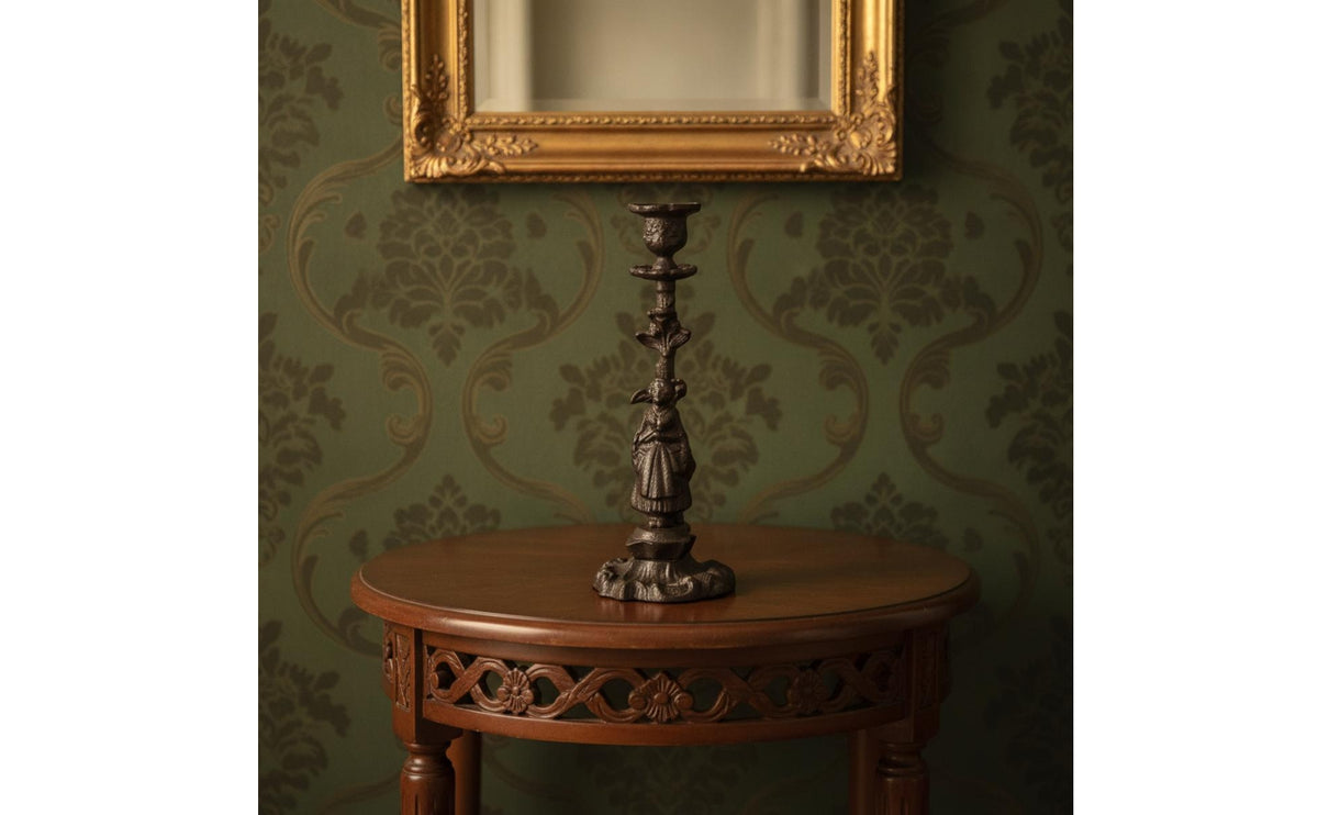Tabletop Candle Holder Ornamental Metal Candle Holder Stable Decor for Mantel
