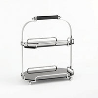 Organizer with Carrying Handle Compact Two-Tier Organizer Portable Display Stand, for Dressing Table, Vanity