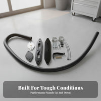 Black-Coated EGR Cooler Delete Kit Flexible Hoses Engine Delete Kit Brass Fittings
