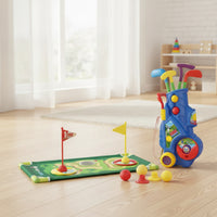 Toy Sports Gear Wagon with Sticks Young Child Golf Set with Cart Detachable for Kids, Young Children