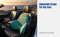 Car Support Pad, Viscoelastic Foam Gel, Ergonomic Rear Seat Pillow, Breathable, Universal All-Season