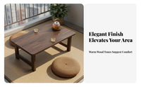 Space-Saving Foldable Tatami Table Sturdy and Long-Lasting Floor Desk High Load Capacity Household Furniture Rounded Corners for Apartment Dwellers, Minimalists, Bay Window, Tea Room, Balcony, Small Areas