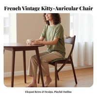 French design animal-inspired curved-shaped Backrest Chair Designer Inspired Household Furniture mid-century modernera Modern Minimalist Design for Apartment Dwellers, homeowners, Dining Room, Kitchen, Bedroom, Home Office