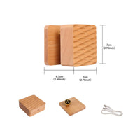Wooden Cube Lamp Wireless Charging Attractive Wall Lamp for Nightstand, Perusing