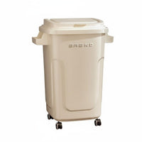 No-Bend Ergonomic Height Kitchen Garbage Can with Lid Easy Mobility Rolling Trash Can 360° Swivel Wheels Large Capacity Waste Basket Wide Opening for Office, Restaurant