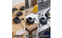 Lithium Battery Charger Compact Direct-Connect Battery Charger Safe Efficient for DIYers, Workshop, Garage