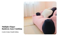 Japanese-design design Single-Person Floor Sofa Sleepable Pleated Armless Chair stylish Design Lazy Lounger Soft Fabric for Teenagers, Young Adults, Dorm Room, Lounge Area, studying alcove, Apartment