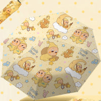 Foldable Automatic Umbrella Star-Themed Automatic Folding Umbrella Portable Shade Compact Weather Gear Printed for Children