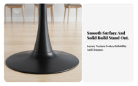 Space-Saving Minimalist Round Coffee Table Easy to Clean Round Pedestal Table Stable Structure Home Furniture Strong Load-Bearing for Apartment Dwellers, Business Owners, Living Room, Eatery, Reception Area, Office