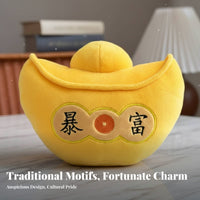 Gold Ingot Soft Ie Good Luck Attraction Chinese Wealth Symbol Pillow Gold Ingot Shaped Pillow Soft Material Soft Toy Cute Design
