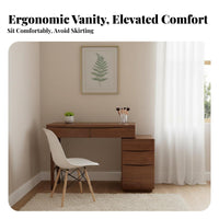 Light Luxury design Vanity with Integrated Chest Multi-Drawer Storage Vanity Desk with Drawers Space-Saving Dressing Table Multifunctional Design for Makeup aficionados, Apartment Dwellers, Teenagers, Home, Walk-in Closet