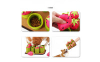 Mental Stimulation Strawberry Snuffle Mat Easy to Clean Strawberry Sniffing Mat Bite-resistantResistant Interactive Treat Brain-Teaser Toy Squeaky