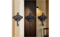 Ornate Wall Hook Heavy-Duty Iron Hook with Screws Sturdy Cast Iron Hooks for Closet