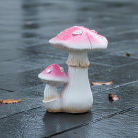 Realistic Design Resin Fungus Figurine Weather-Resistant Fungus Statue Vibrant Colors Toadstool Sculpture Hand-Painted for Garden, Yard, Patio