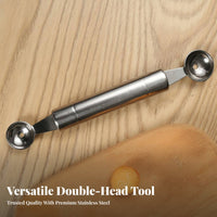 Fruit Baller Stainless Steel Fruit Baller Digger Double-Ended Fruit Baller 2-in-1 Design Fruit Baller Rust-Resistant