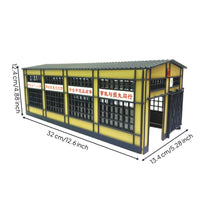 Industrial-Style Model Railway Garage Detailed Model Train Depot Pitched-Roof Railway Garage Hobby Grade for Hobbyists
