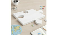 24 Pieces Customizable Blank Cardboard Puzzle Write-on Blank Jigsaw Puzzle White Creative for Crafters, Kids, Art Projects, Classroom Crafts, Birthday Parties