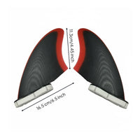 2 Pieces  2 points Fin Attachment Surfboard Fins Bi-Color Design