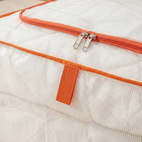 Heavy Duty Storage Bags and Moving Bags, Clear Storage Bags with Zips, Stackable Rectangular Under Bed Organiser for Quilts and Seasonal Clothing