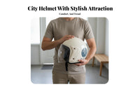 Motorcycle Half Helmet Four-Season Electric Bike Helmet Sun Protection Impact-Absorbing Headwear for Commuting, City Riding