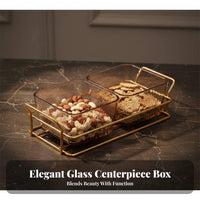 Luxury Design 6 Compartment Snack Tray Food Grade Material Divided Serving Dish Set Elegant Design for Parties, Home Gatherings, Living Room