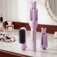 Multi-Functional 3-in-1 Hair Styler Electric Hair Styler with Interchangeable Heads Smooth Curling Iron Brush for Home, Travel