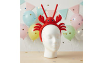 Cute Crustacean Headband Photo Prop Soft Toy Crustacean Hair Band Funny Crab Costume Headband for Party, Stage