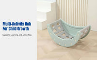 Multifunctional Infant Climbing Frame, Storage Cabinet, Book Organizer, Rocking Chair, Play Table